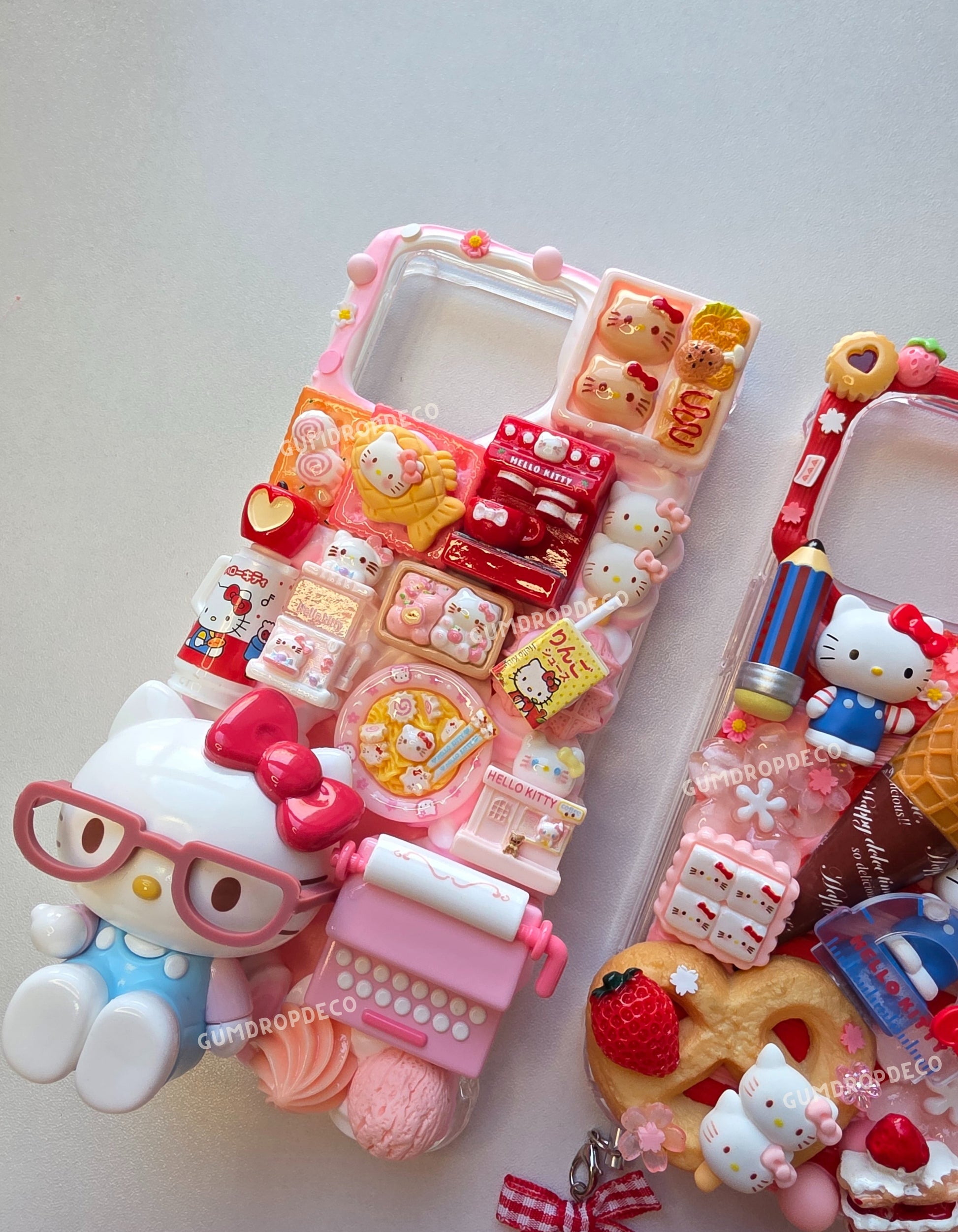 Sanrio Hello Kitty japanese themed decoden phone case with 3D charms
