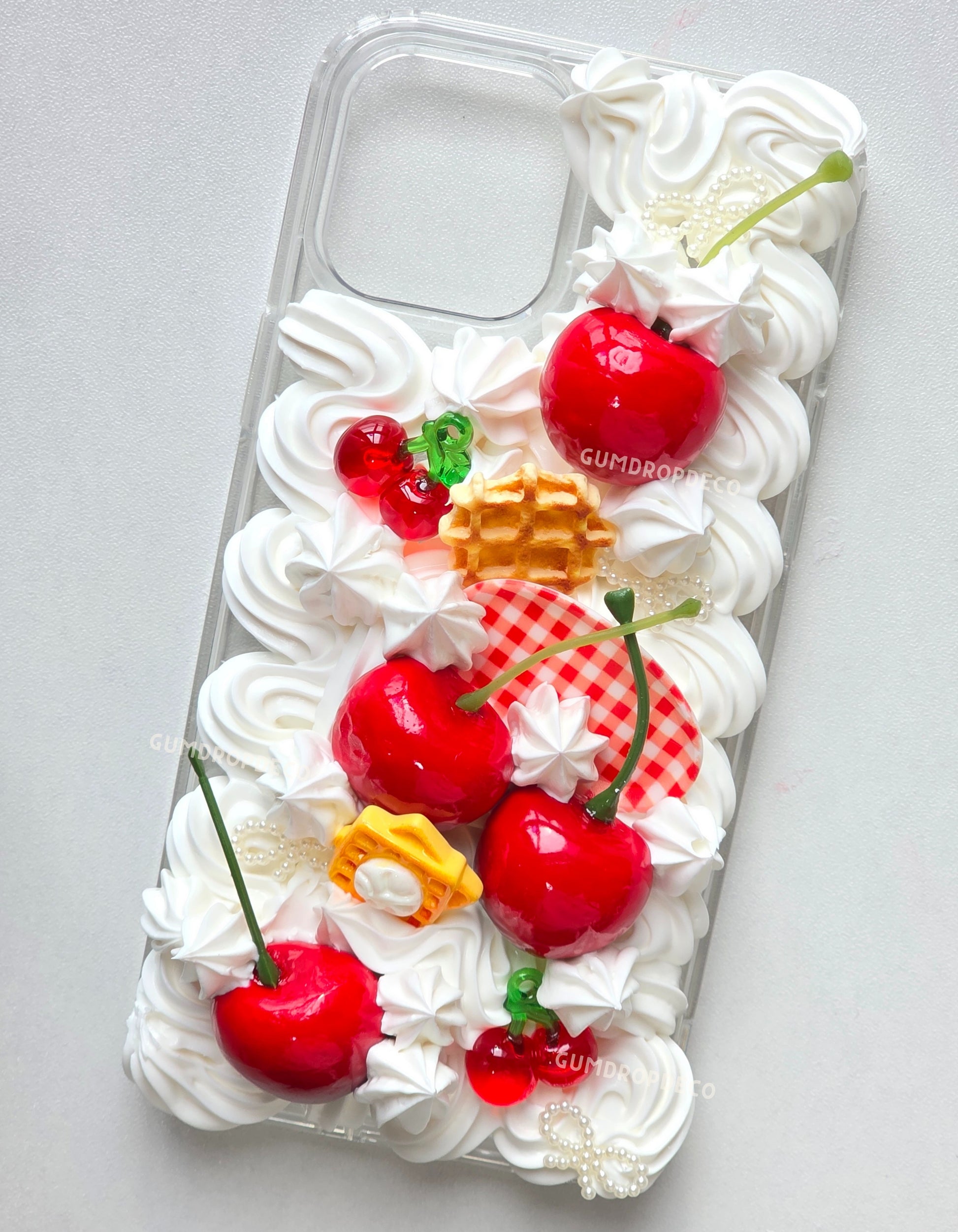 decoden cherry cherries phone case fruit parfait sweet theme cute theme cherries 