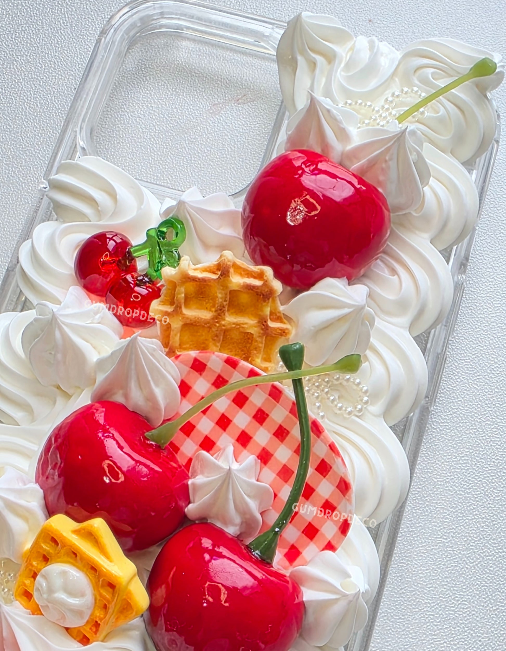 decoden cherry cherries phone case fruit parfait sweet theme cute theme cherries 